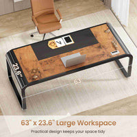 SEDETA® 63 Inch Modern Executive Computer Desk Large Office Desk Workstation