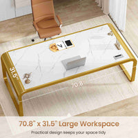 SEDETA 70.8 Inch Executive Computer Desk Modern Laptop Desk Study Writing Table for Home Office