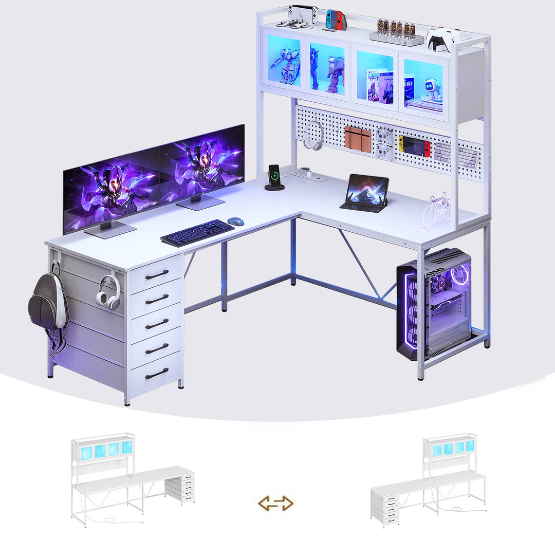 SEDETA 62 Inch L Shaped Gaming Desk Computer Desk