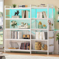 SEDETA 5 Tier Corner Bookshelf Modern Corner Bookcase for Home Office