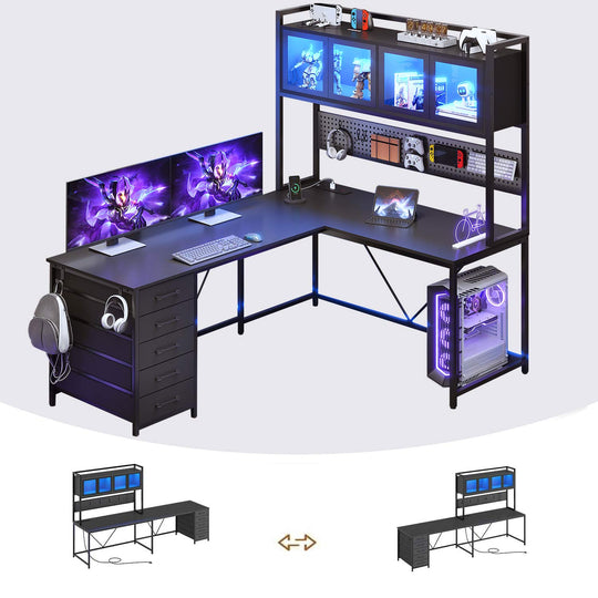 SEDETA 62 Inch L Shaped Gaming Desk Computer Desk