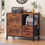 SEDETA® 31.5 Inch Farmhouse File Cabinet with 4 Drawers Fits A4 Size Files Printer Stand