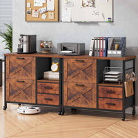 SEDETA 31.5 Inch 4 Drawers File Cabinet Farmhouse Filing Cabinet for Home Office