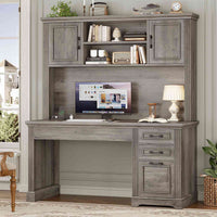 SEDETA 47.2 Inch Executive Desk Farmhouse with Storage Drawers for Home Office