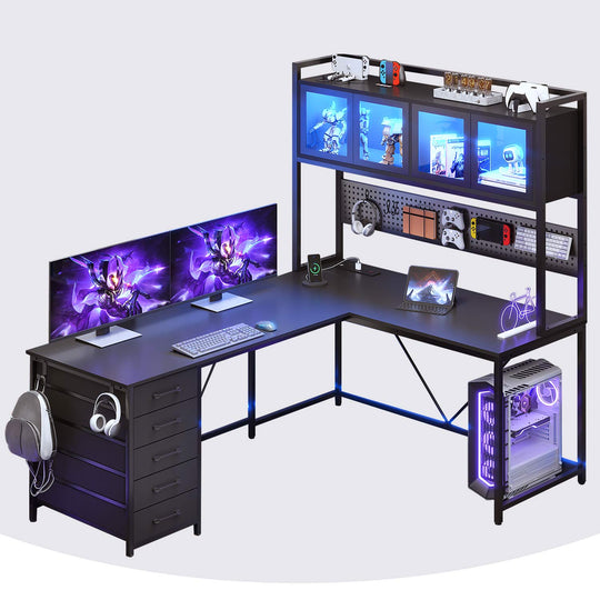 SEDETA 62 Inch L Shaped Gaming Desk Computer Desk