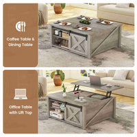 SEDETA | 31.5 Inch Lift Top Square Coffee Table Farmhouse with Storage for Living Room