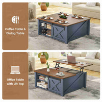 SEDETA | 31.5 Inch Lift Top Square Coffee Table Farmhouse with Storage for Living Room