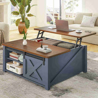 SEDETA 31.5 Inch Lift Top Square Coffee Table with Storage for Living Room