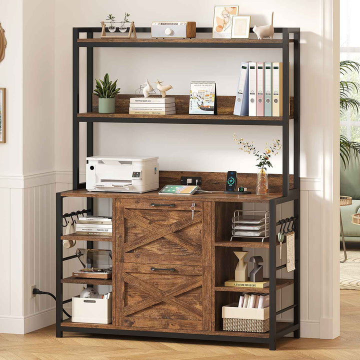 SEDETA File Cabinet with Open Storage Shelf for Home Office