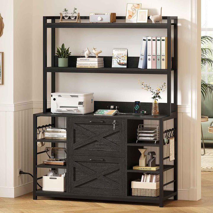 SEDETA File Cabinet with Open Storage Shelf for Home Office