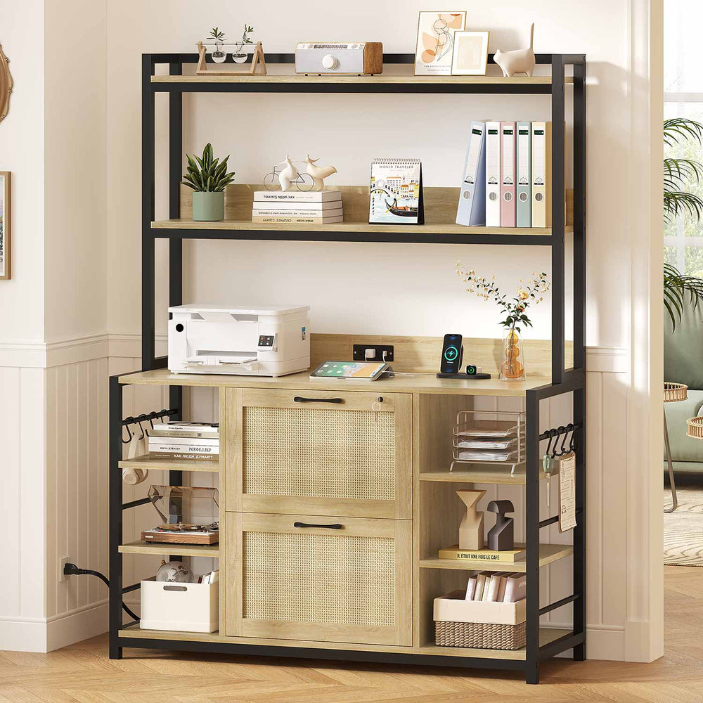 SEDETA File Cabinet with Open Storage Shelf for Home Office