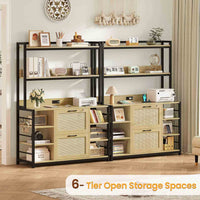 SEDETA | Vertical File Cabinet with Lock and Open Shelf for Home Office