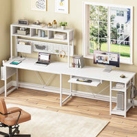 SEDETA 57.5 Inch L Shaped Reversible Corner Computer Desk