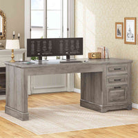 SEDETA 55 Inch Executive Desk with 3 Drawers and Power Outlet