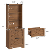 SEDETA | 2 Drawer Wood Filing Cabinet with Lock and Hanging File Folders for Home Office