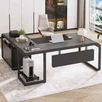 SEDETA 63 Inch L Shaped Executive Desk Computer Desk Spacious Tabletop with Storage Drawers