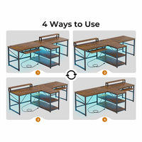 SEDETA 94.5 Inch Office Computer Desk 2 Person Gaming Desk