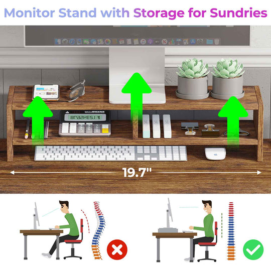 SEDETA 63 Inch L Shaped Convertible Computer Desk with Drawer