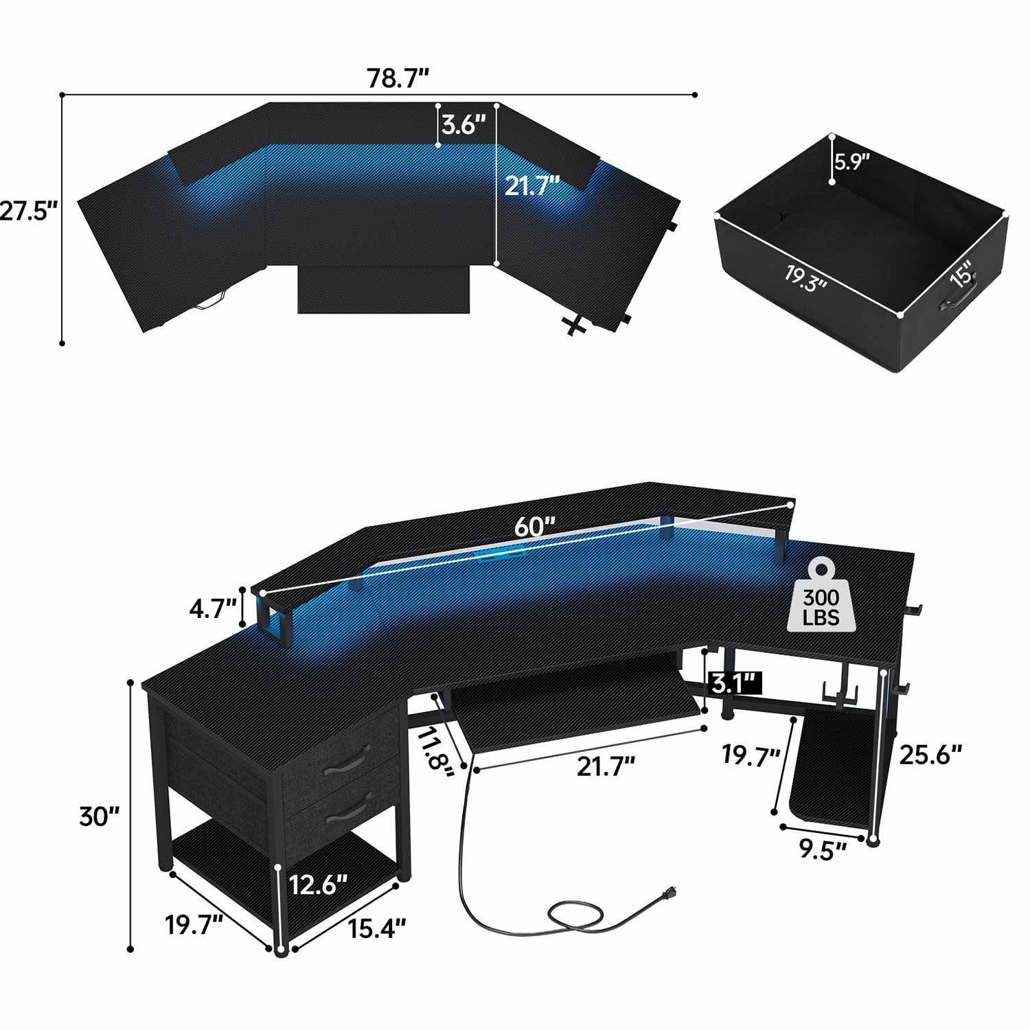 2 person desk