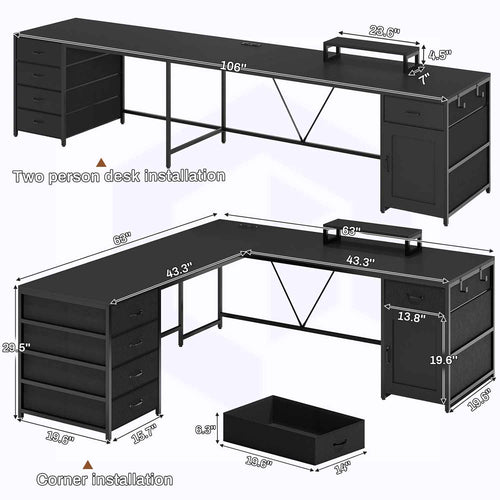 2 person desk