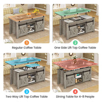 SEDETA Lift Top Coffee Table 4 in 1 Multi-Function Convertible Coffee Tables