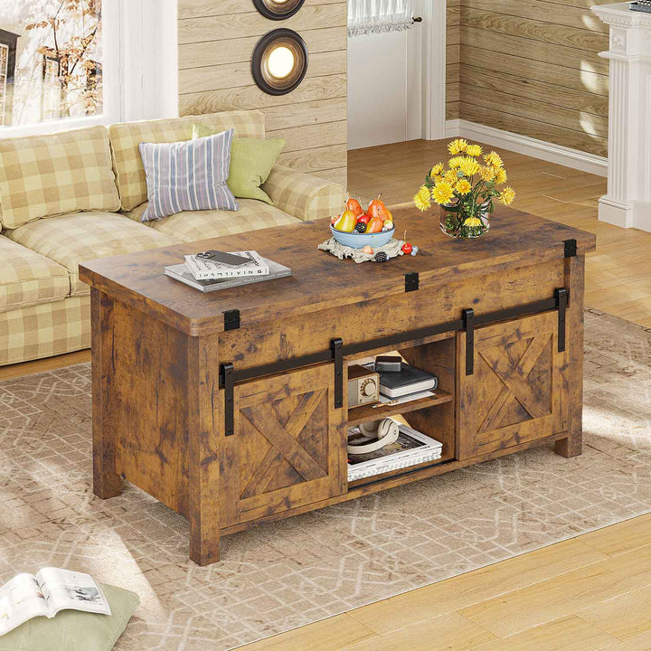 SEDETA | 40 Inch 4 in 1 Multi-Function Lift Top Coffee Table with Hidden Compartment and Storage