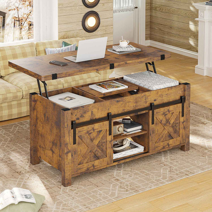 SEDETA Lift Top Coffee Table 4 in 1 Multi-Function Convertible Coffee Tables