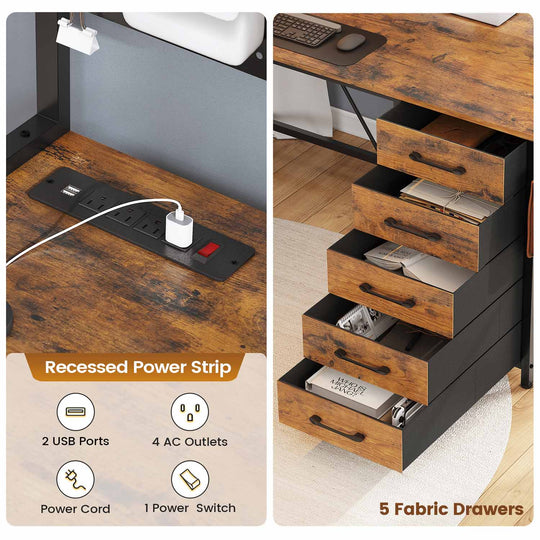 SEDETA 62 Inch L Shaped Gaming Desk Computer Desk