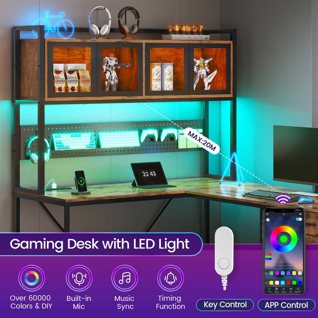 SEDETA 62 Inch L Shaped Gaming Desk Computer Desk