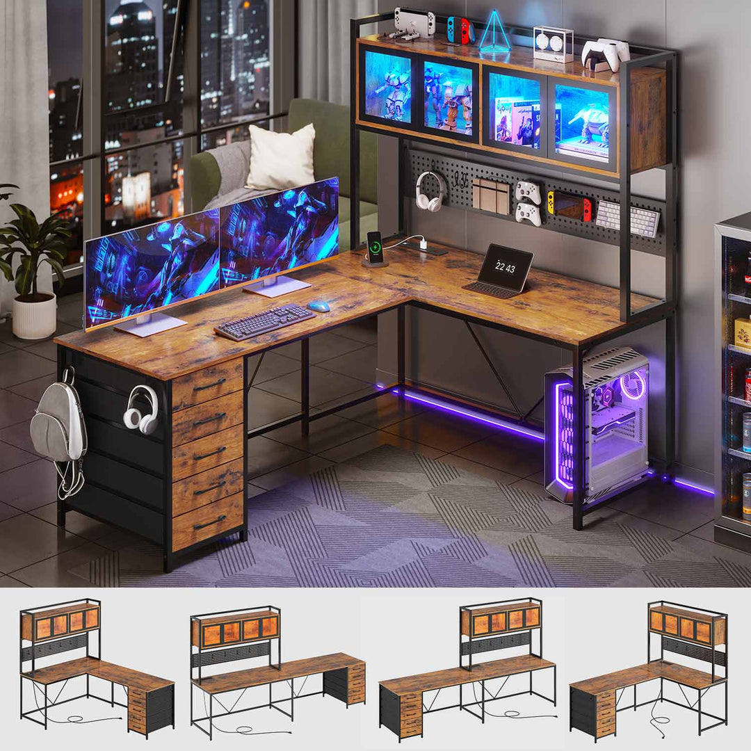 SEDETA 62 Inch L Shaped Gaming Desk Computer Desk