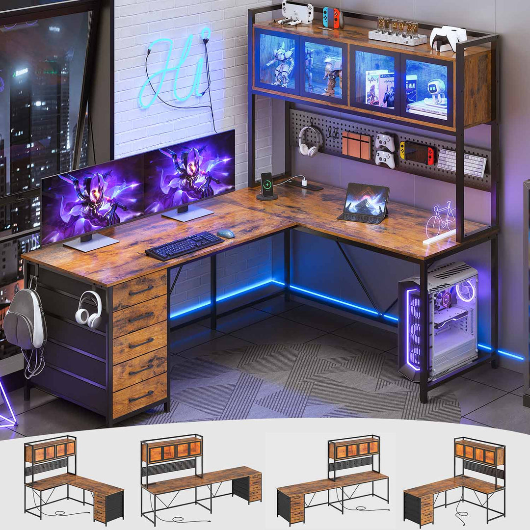 SEDETA 62 Inch L Shaped Gaming Desk Computer Desk