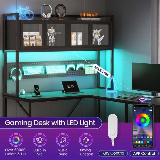 SEDETA 62 Inch L Shaped Gaming Desk Computer Desk