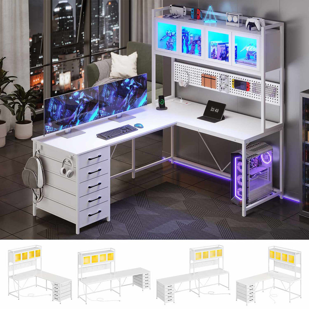 SEDETA 62 Inch L Shaped Gaming Desk Computer Desk