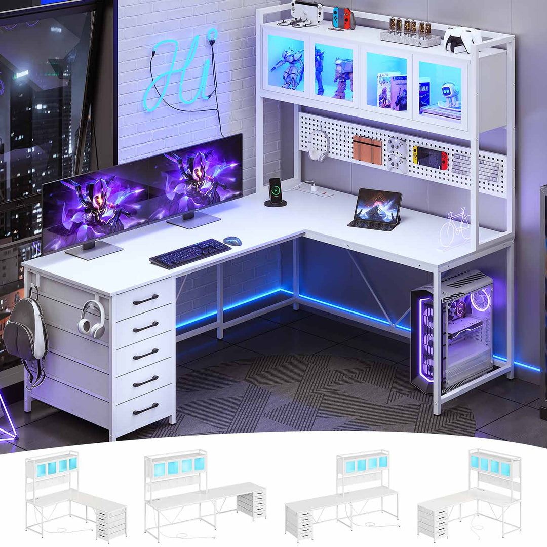 SEDETA 62 Inch L Shaped Gaming Desk Computer Desk