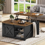 SEDETA | 31.5 Inch Farmhouse Lift Top Square Coffee Table with Storage for Living Room