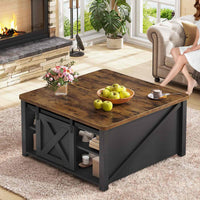 SEDETA 31.5 Inch Lift Top Square Coffee Table with Storage for Living Room