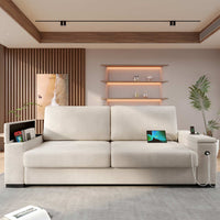 SEDETA 85 Inch Modern Removable Sofas with Extra Deep Seats Storage and 2 USB Charging Ports