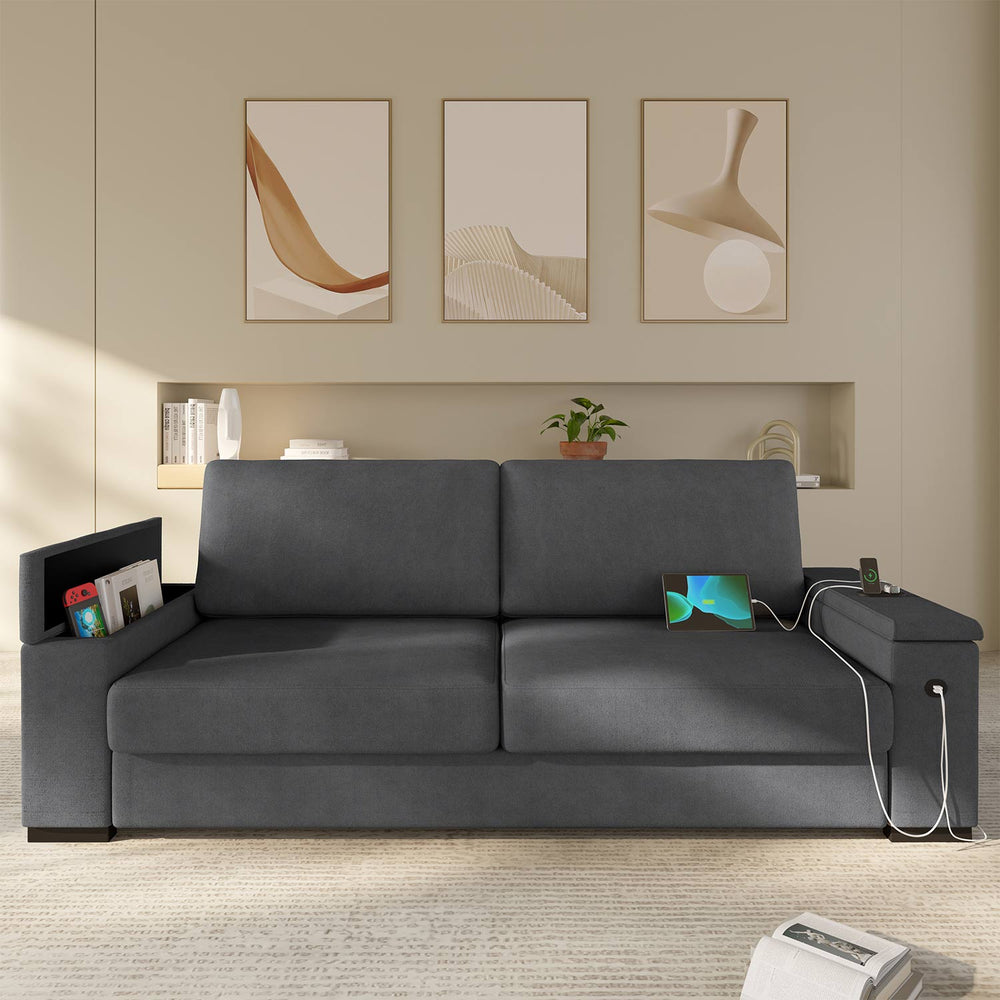 SEDETA Modern Removable Sofas with Extra Deep Seats Storage and 2 USB Charging Ports