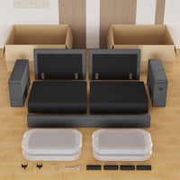 SEDETA 85 Inch Modern Removable Sofas with Extra Deep Seats Storage and 2 USB Charging Ports