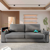 SEDETA 85 Inch Modern Removable Sofas with Extra Deep Seats Storage and 2 USB Charging Ports