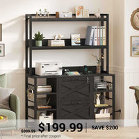 SEDETA File Cabinet with Open Storage Shelf for Home Office