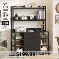 SEDETA File Cabinet with Open Storage Shelf for Home Office