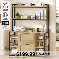 SEDETA File Cabinet with Open Storage Shelf for Home Office