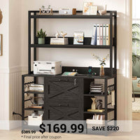 SEDETA File Cabinet with Open Storage Shelf for Home Office