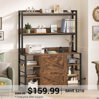 SEDETA File Cabinet with Open Storage Shelf for Home Office