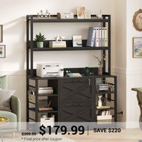 SEDETA | Vertical File Cabinet with Lock and Open Shelf for Home Office