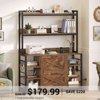 SEDETA | Vertical File Cabinet with Lock and Open Shelf for Home Office