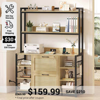 SEDETA File Cabinet with Open Storage Shelf for Home Office