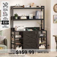 SEDETA File Cabinet with Open Storage Shelf for Home Office