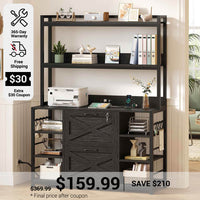 SEDETA File Cabinet with Open Storage Shelf for Home Office